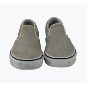 Vans Mens Suede Slip-On Sneakers Size Womens 9, Mens 7.5 Beige